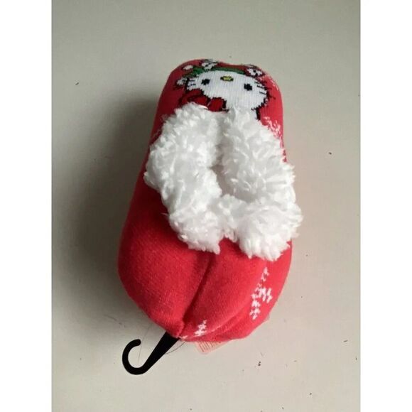 Sanrio Hello Kitty Christmas Slipper Socks Women’s Shoe Size 4-10  Faux Fur NEW - Picture 8 of 11